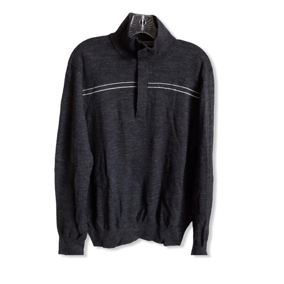 Banana Republic Grey Mock Neck Popover Sweater - Picture 1 of 9